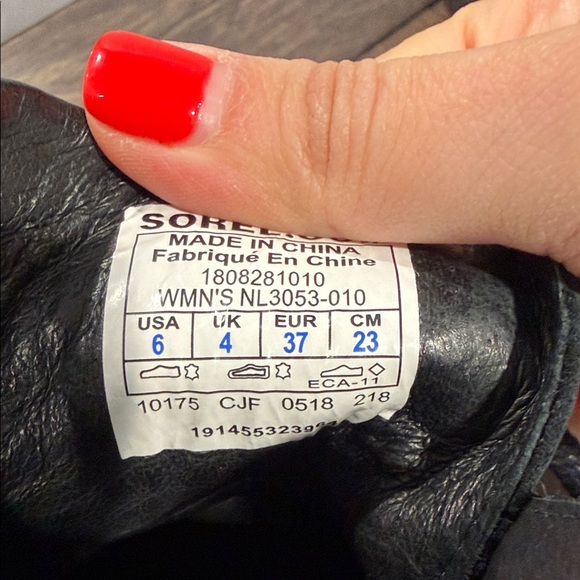 Black and Red Women's Ankle Boots SOREL - Picture 10 of 10